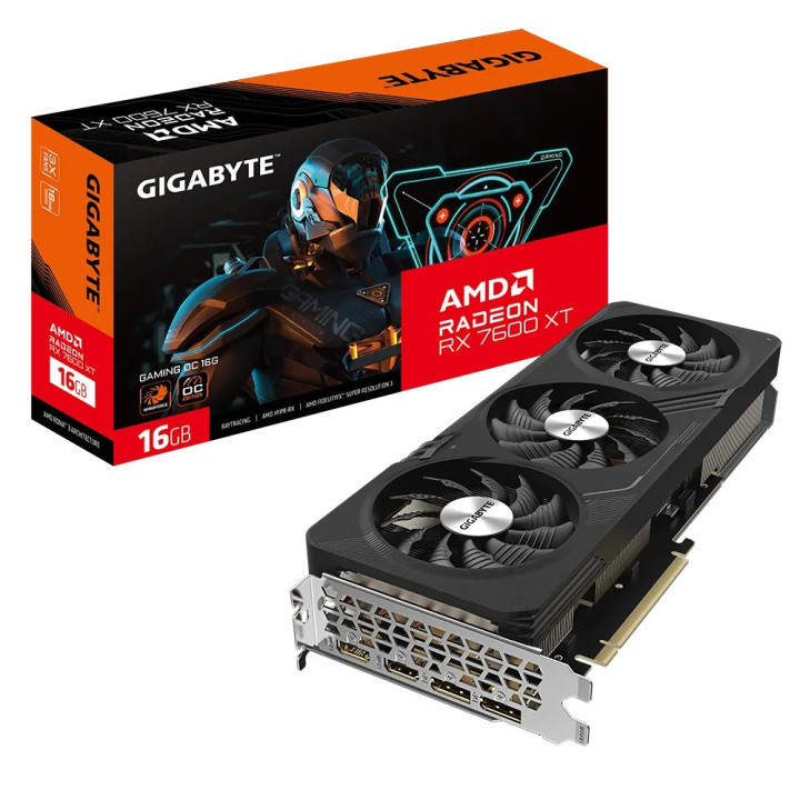Видео карта Gigabyte Radeon RX 7600 XT GAMING OC 16G, 128bit - R76XTGAMING OC-16GD