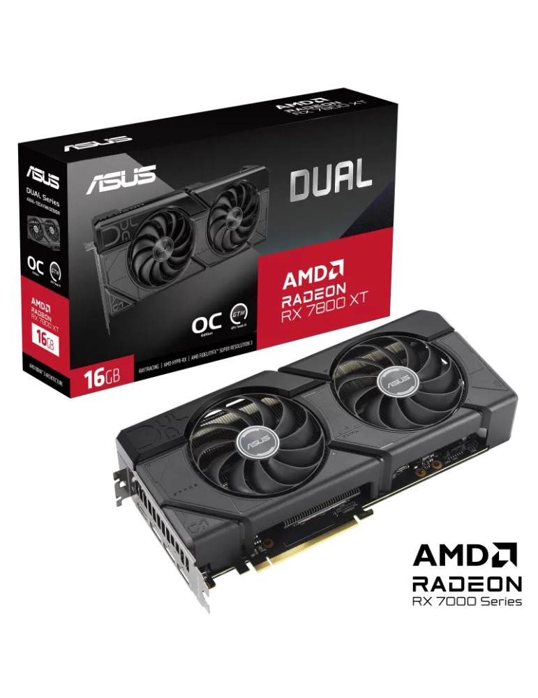 Видео карта Asus Dual Radeon RX 7800 XT OC Edition 16GB GDDR6, 256bit - DUAL-RX7800XT-O16G