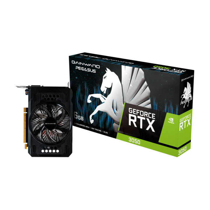 Видео карта Gainward GeForce RTX 3050 Pegasus 6GB GDDR6, 96bit - NE63050018JE-1070E