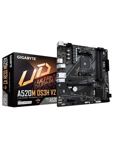 Дънна платка Gigabyte A520M DS3H V2, AM4, DDR4