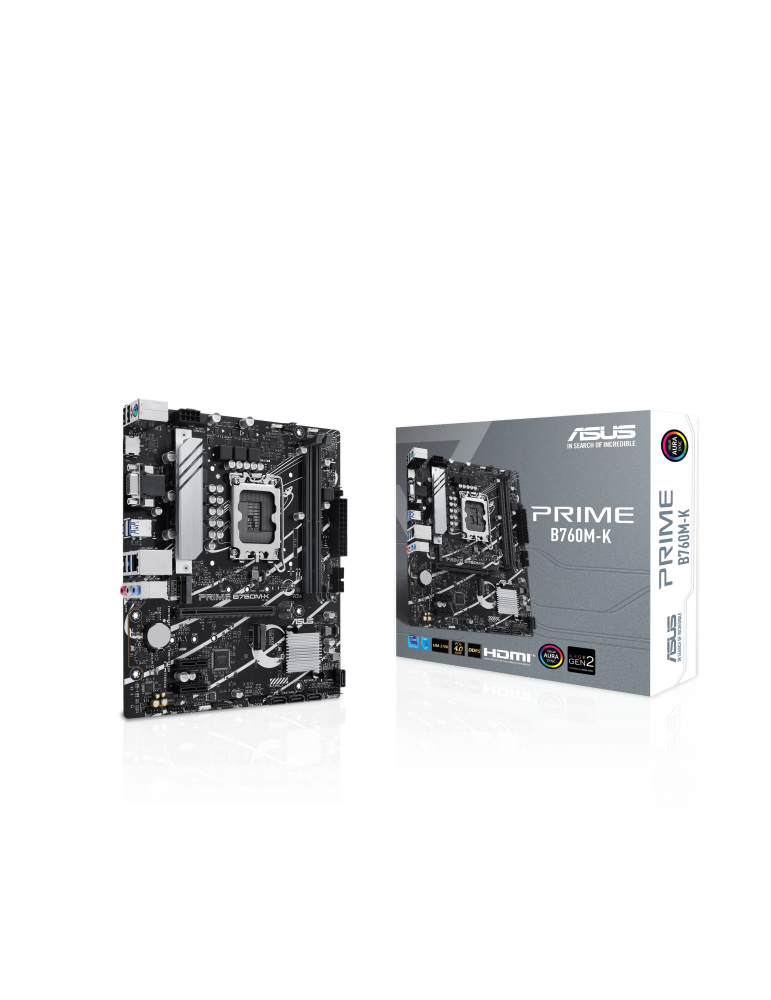 Дънна платка Asus PRIME B760M-K, DDR5, LGA1700 - 90MB1FI0-M1EAY0