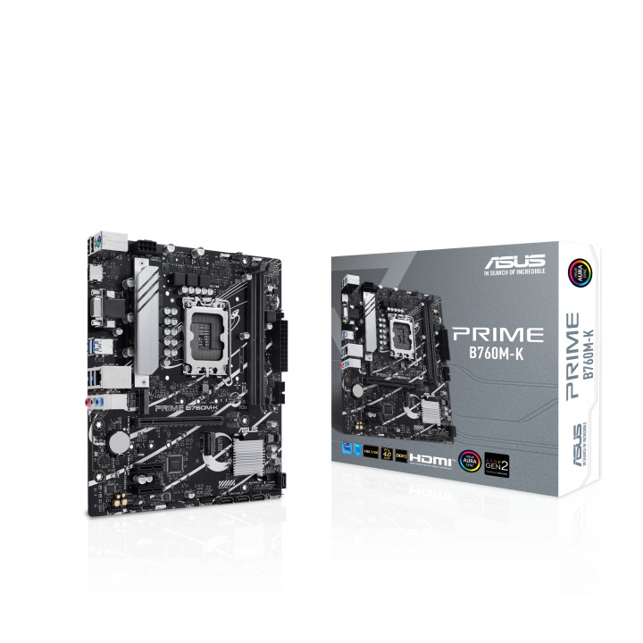 Дънна платка Asus PRIME B760M-K, DDR5, LGA1700 - 90MB1FI0-M1EAY0