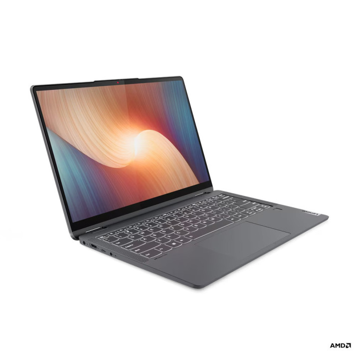 Лаптоп Lenovo Flex 5-14, AMD Ryzen 5 5500U, 14" WUXGA, IPS 300nits Glossy, 45% NTSC,  TUV Low Blue Light, Glass, Touch 10-point Multi-touch, 16GB RAM, 1TB SSD, Win 11 Home - 82R9000BBM