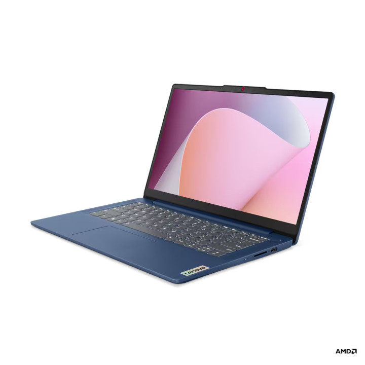 Лаптоп Lenovo IdeaPad IP3 SLIM 14, AMD Ryzen 5 7520U, 14" FHD, IPS 300nits AG, 16GB RAM, 512GB SSD - 82XN0026BM