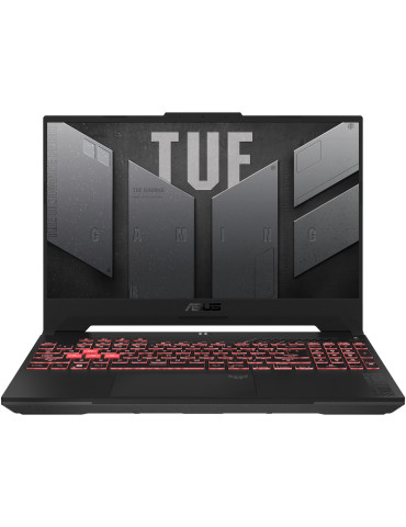 Лаптоп Asus TUF GAMING A15 FA507UV-LP013, AMD Ryzen 9 8945H, 15.60" FHD IPS 144Hz AG, 16GB RAM, 1TB SSD, NVIDIA GeForce RTX 4060 8GB GDDR6 - 90NR0I25-M000S0