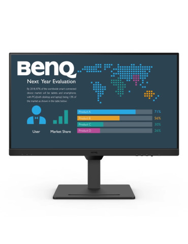 Монитор BenQ BL2790QT 27" IPS, 5ms, QHD 2560x1440, 75Hz, 99% sRGB, Eye Reminder, LBL, B.I. Gen2, ePaper, 350cd/m2,HDMI,DP, USB-C 60W, Daisy Chain, 3xUSB 3.2, 2Wx2, Black - 9H.LLLLA.TPE