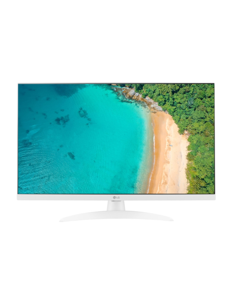 Монитор LG 27TQ615S-WZ, 27.0" IPS, Smart webOS, TV Tuner DVB-T2/C /S2, 1000:1, Mega DFC, FHD, Wi-Fi, LAN, AirPlay, HDMI, CI Slot, USB 2.0, Bluetooth, AI Sound, Speakers, White