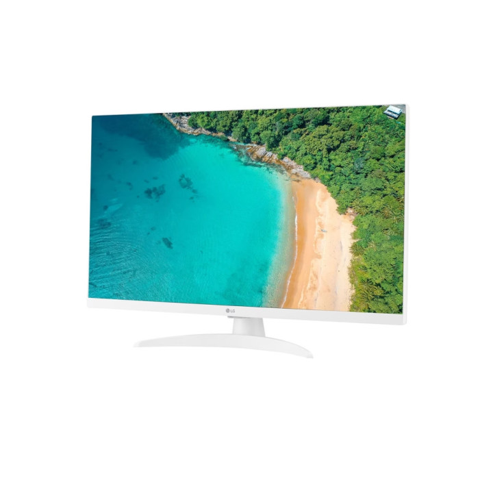 Монитор LG 27TQ615S-WZ, 27.0" IPS, Smart webOS, TV Tuner DVB-T2/C /S2, 1000:1, Mega DFC, FHD, Wi-Fi, LAN, AirPlay, HDMI, CI Slot, USB 2.0, Bluetooth, AI Sound, Speakers, White