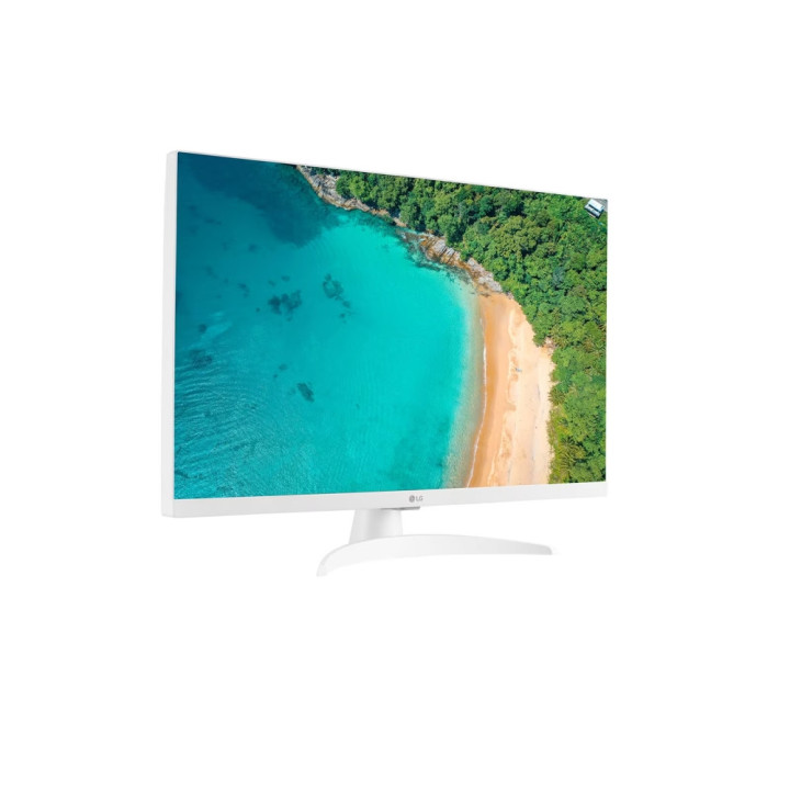 Монитор LG 27TQ615S-WZ, 27.0" IPS, Smart webOS, TV Tuner DVB-T2/C /S2, 1000:1, Mega DFC, FHD, Wi-Fi, LAN, AirPlay, HDMI, CI Slot, USB 2.0, Bluetooth, AI Sound, Speakers, White