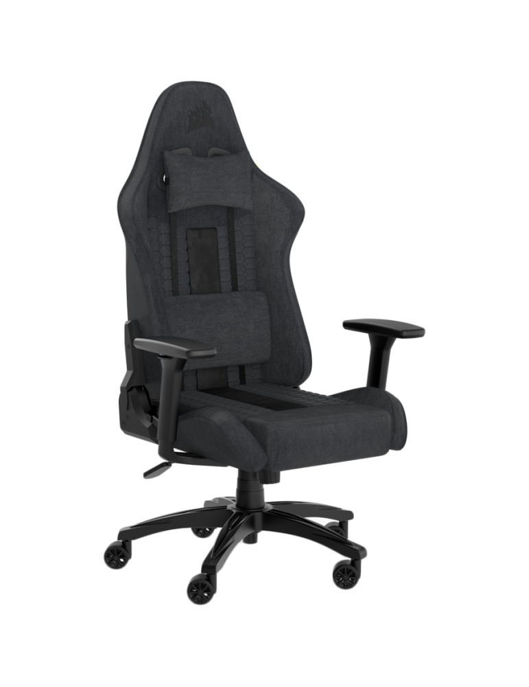 Геймърски стол Corsair TC100 RELAXED, Fabric, Grey and Black - CF-9010052-WW