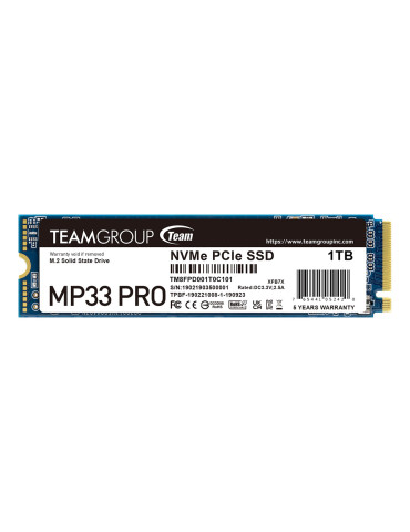 SSD диск Team Group 1TB MP33 PRO M.2 NVMe PCIe Gen3x4 - TM8FPD001T0C101