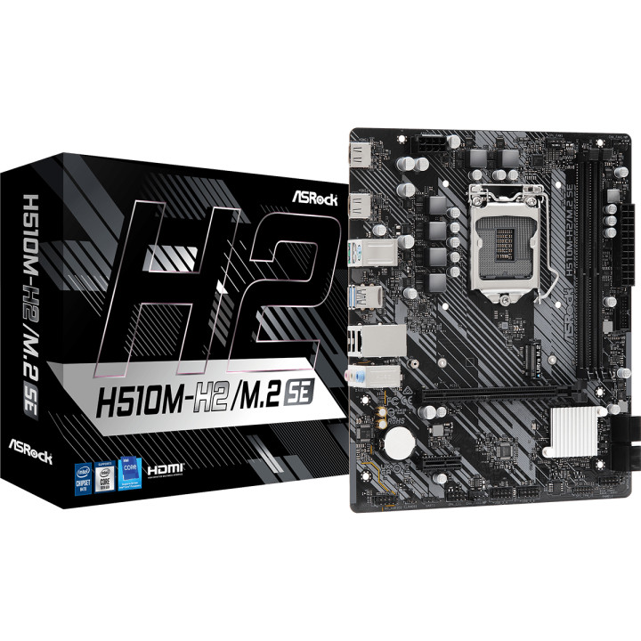 Дънна платка AsRock H510M-H2/M.2 SE, LGA1200, DDR4, HDMI, 1x M.2, mATX
