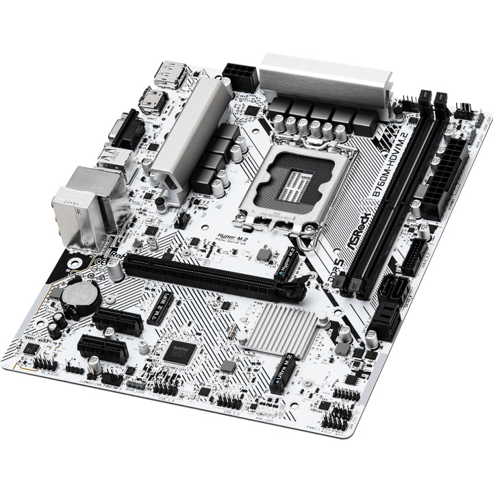 Дънна платка ASRock B760M-HDV/M.2, LGA1700, DDR5, PCI-E 4.0, 2x M.2, USB Type-C, Micro ATX