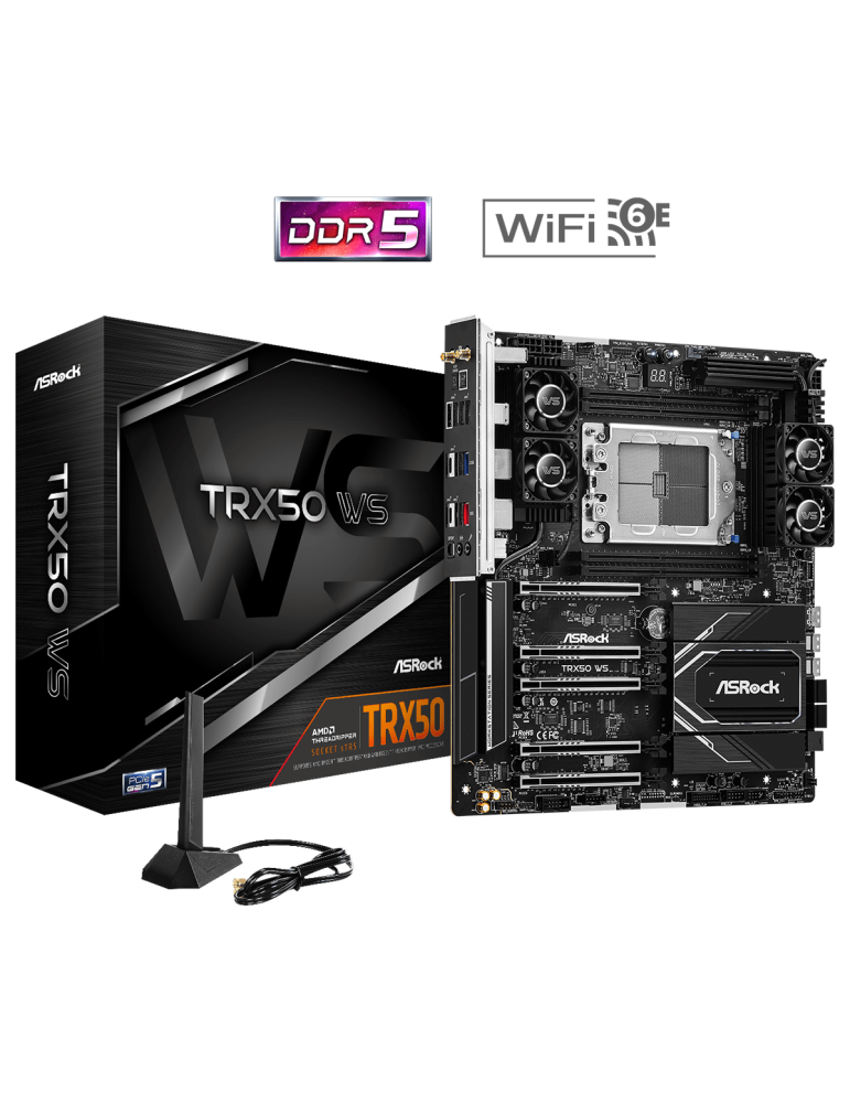 Дънна платка AsRock TRX50 WS, Socket sTR5, ATX, 4xDDR5
