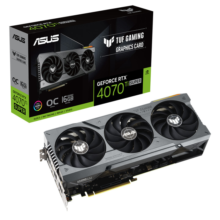 Видео карта Asus TUF GAMING GeForce RTX 4070 TI SUPER OC 16GB GDDR6X - TUF-RTX4070TIS-O16G-GAMING