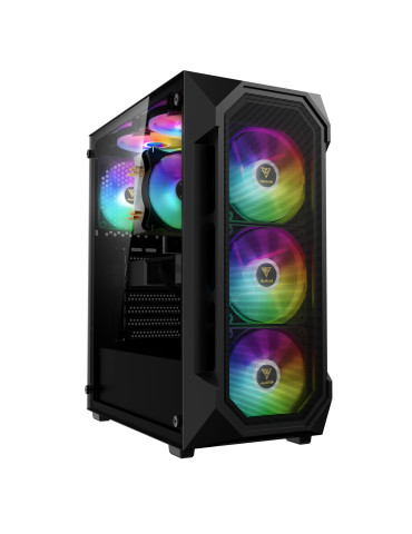 Кутия за компютър Gamdias AURA GC1 Elite, ATX, Mesh, RGB, Tempered Glass - GAMDIAS-AURA-GC1-ELITE