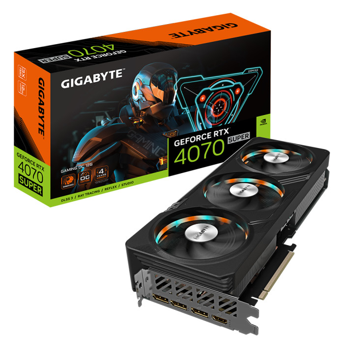 Видео карта Gigabyte GeForce RTX 4070 SUPER GAMING OC 12GB GDDR6X - GV-N407SGAMING OC-12GD