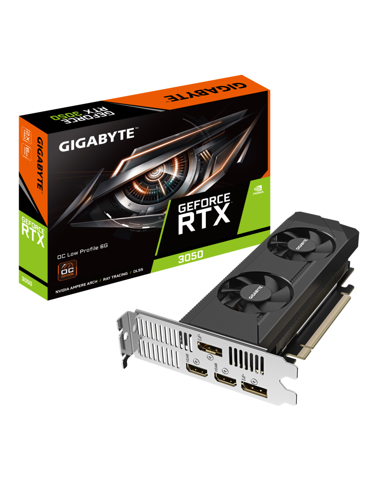 Видео карта Gigabyte GeForce RTX 3050 OC Low Profile 6GB GDDR6 - GV-N3050OC-6GL