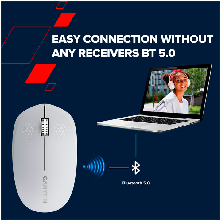 Bluetooth мишка CANYON MW-04, 3 buttons, DPI 1200, Black - CNS-CMSW04B