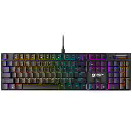 Геймърска механична клавиатура Canyon Cometstrike TKL GK-55, 104keys, 50million times life, with VS11K28A solution, GTMX red switch, RGB, black - CND-SKB55-US