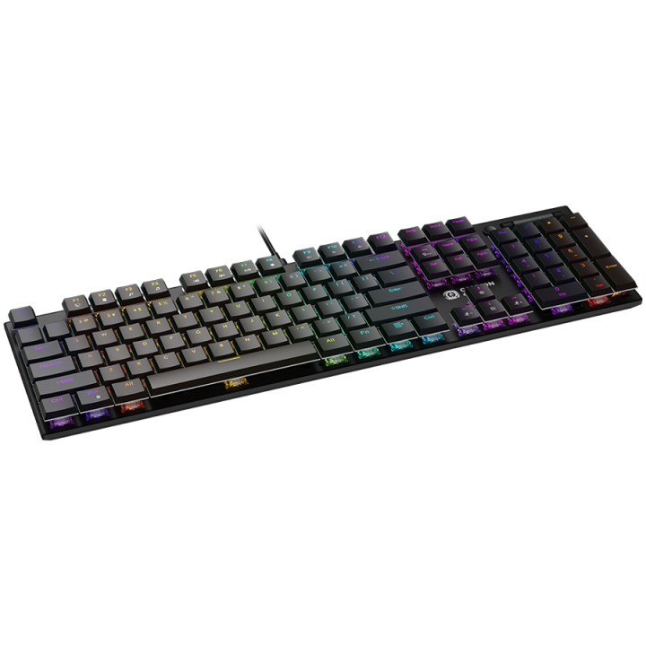 Геймърска механична клавиатура Canyon Cometstrike TKL GK-55, 104keys, 50million times life, with VS11K28A solution, GTMX red switch, RGB, black - CND-SKB55-US