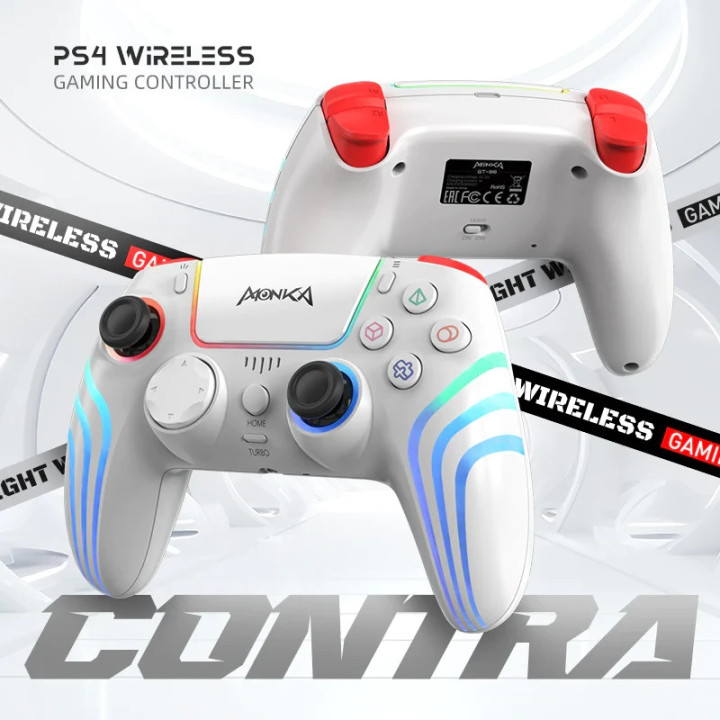 Безжичен геймпад Marvo Monka Contra GT-96, PS4, RGB, Wireless, Vibration - MARVO-GT-96