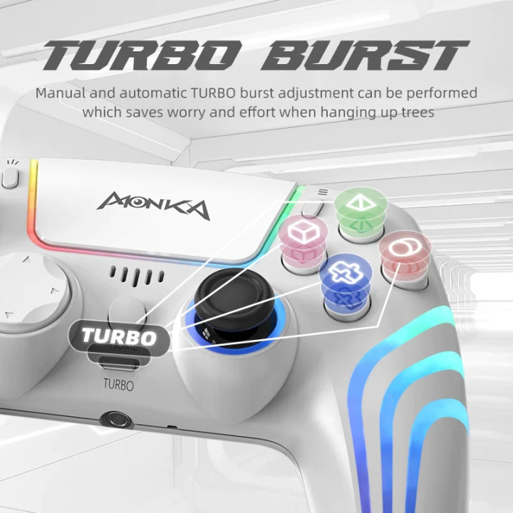 Безжичен геймпад Marvo Monka Contra GT-96, PS4, RGB, Wireless, Vibration - MARVO-GT-96