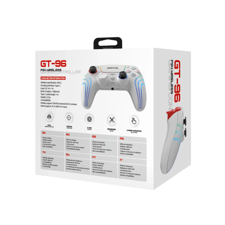 Безжичен геймпад Marvo Monka Contra GT-96, PS4, RGB, Wireless, Vibration - MARVO-GT-96