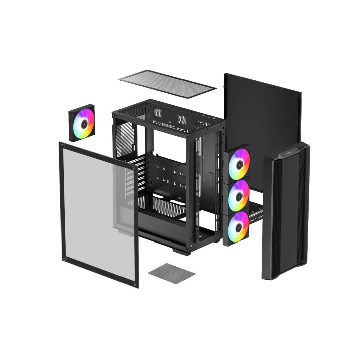 Кутия за компютър DeepCool CC560 A-RGB v2, ATX - R-CC560-BKTAA4-G-2