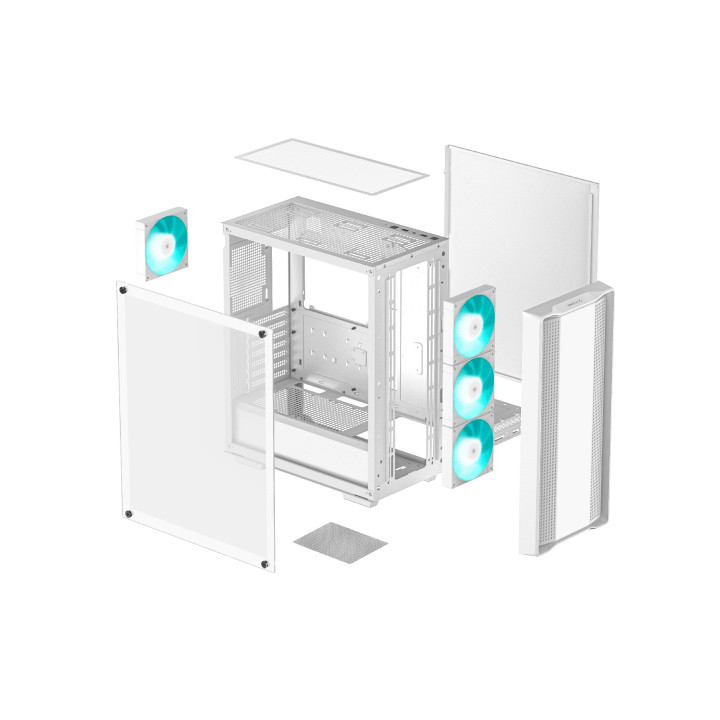Кутия за компютър DeepCool CC560 WH v2, ATX - R-CC560-WHGAA4-G-2