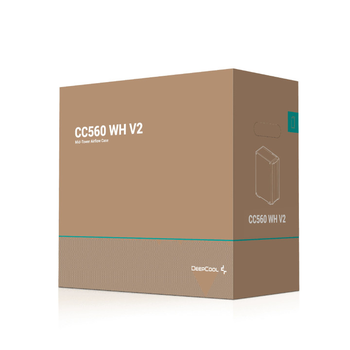 Кутия за компютър DeepCool CC560 WH v2, ATX - R-CC560-WHGAA4-G-2