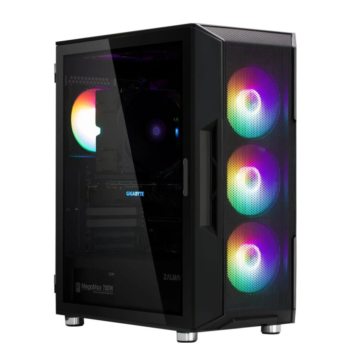 Кутия за компютър Zalman I3 NEO Black,  ATX, RGB, Mesh - ZM-I3-NEO-BK