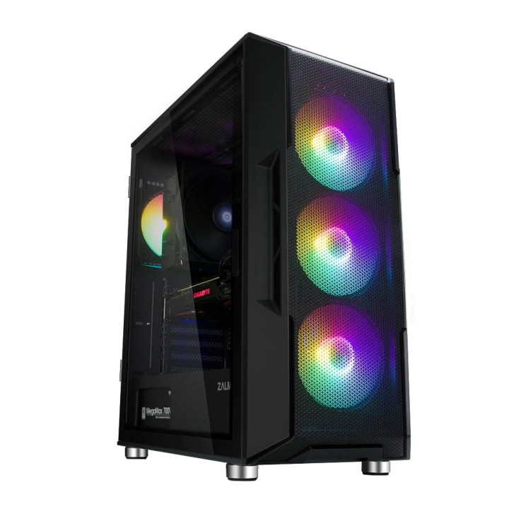 Кутия за компютър Zalman I3 NEO Black,  ATX, RGB, Mesh - ZM-I3-NEO-BK