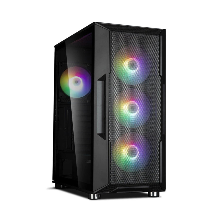 Кутия за компютър Zalman I3 NEO Black,  ATX, RGB, Mesh - ZM-I3-NEO-BK