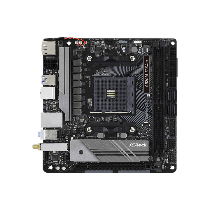 Дънна платка AsRock A520M-ITX/AC
