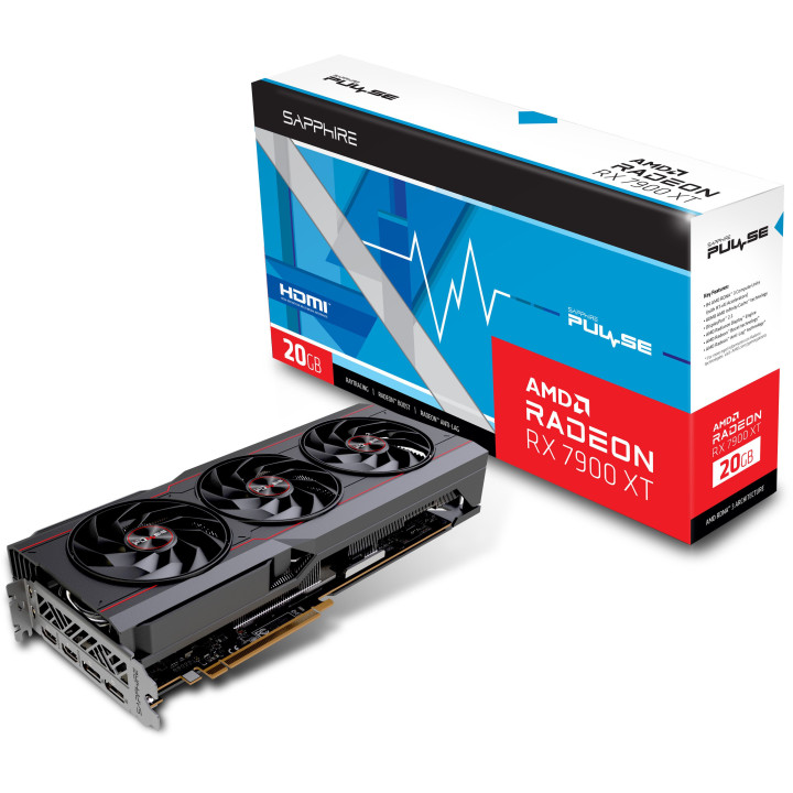 Видео карта Sapphire PULSE AMD Radeon RX 7900 XT 20G GDDR6, 320bit - 11323-02-20G