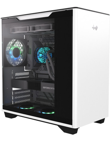 Кутия за компютър  In Win A5 White Mid Tower, Tempered Glass, Aluminium, PC-ABS, WHITE