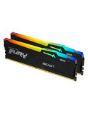 RAM памет Kingston 32GB (2x16GB) DDR5 6000MHz CL30 FURY Beast Black RGB, AMD Expo - KF560C30BBEAK2-32