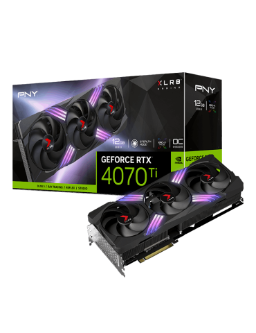 Видео карта PNY GeForce RTX 4070 TI SUPER 16GB XLR8 Gaming VERTO EPIC-X RGB OC GDDR6X - VCG4070TS16TFXXPB1-O