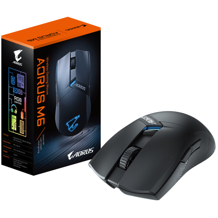 Безжична геймърска мишка Gigabyte Aorus M6 RGB Fusion - GM-AORUS M6