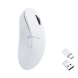 Безжична геймърска мишка Keychron M3 Mini 1000Hz, Matte White - M3M-A3