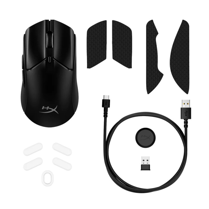 Безжична геймърска мишка HyperX Pulsefire Haste 2, Wireless, RGB, USB, Черен - 6N0B0AA