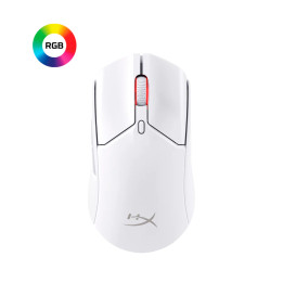 Безжична геймърска мишка HyperX Pulsefire Haste 2, Wireless, RGB, USB, Бял - 6N0A9AA