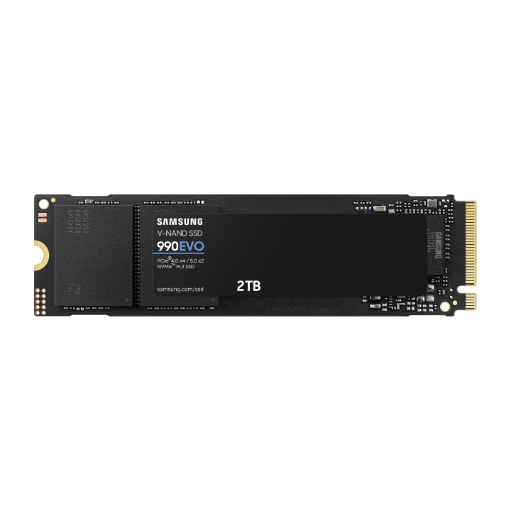 SSD диск Samsung 2TB, 990 EVO, M.2 Type 2280, PCIe 4.0 x4, NVMe - MZ-V9E2T0BW