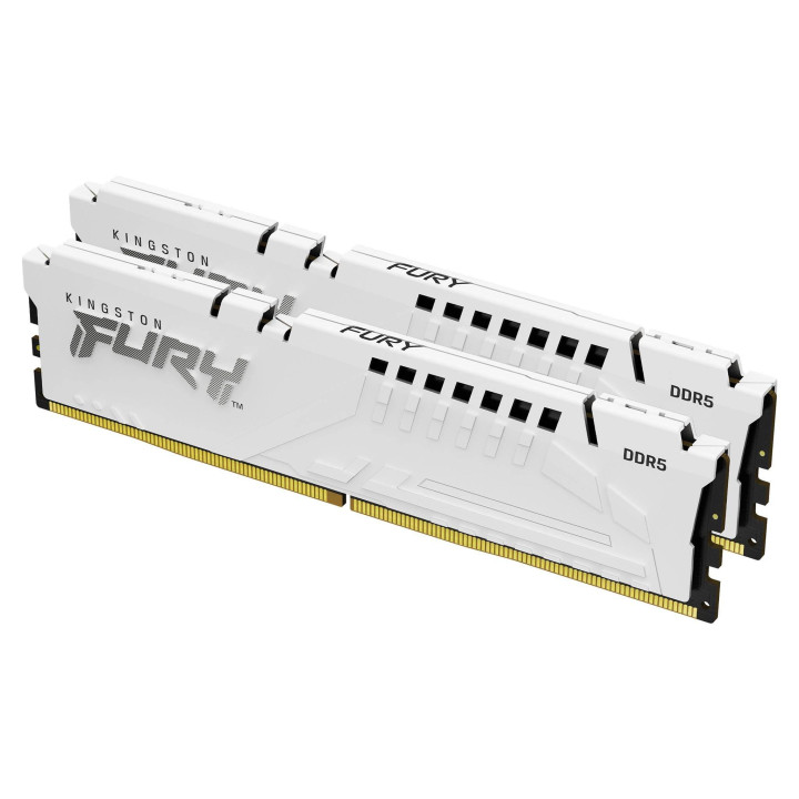 RAM памет Kingston 32GB(2x16GB) DDR5 6000MHz CL30 FURY Beast White AMD EXPO - KF560C30BWEK2-32