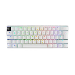 Геймърска клавиатура Logitech Pro X 60 Tactile White, KEYCONTROL, LIGHTSYNC, RGB, бял - 920-011930
