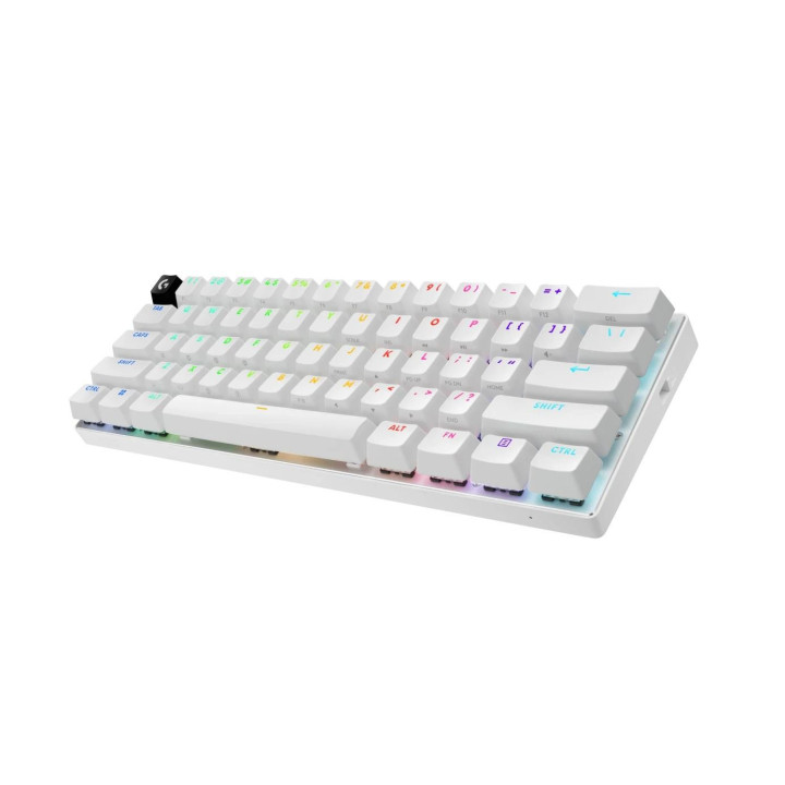 Геймърска клавиатура Logitech Pro X 60 Tactile White, KEYCONTROL, LIGHTSYNC, RGB, бял - 920-011930