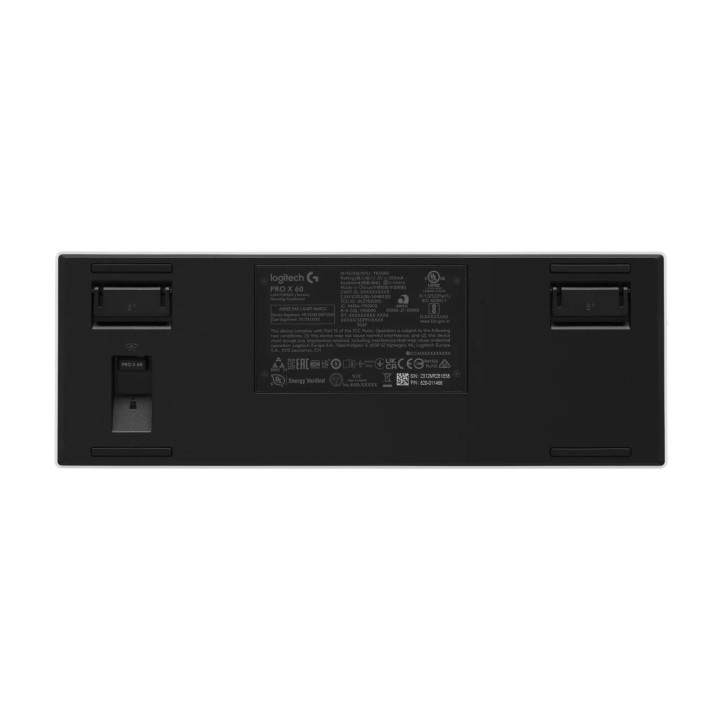 Геймърска клавиатура Logitech Pro X 60 Tactile White, KEYCONTROL, LIGHTSYNC, RGB, бял - 920-011930