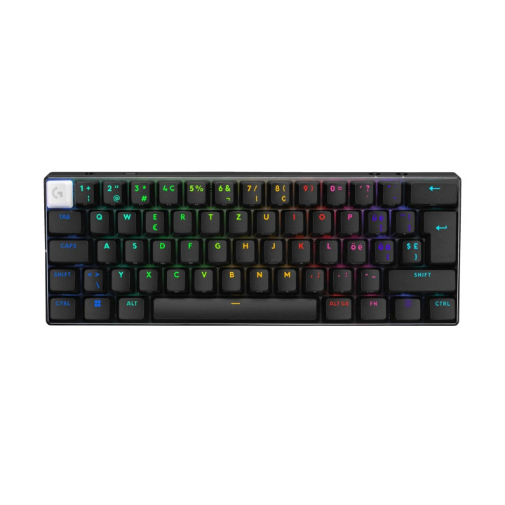 Геймърска клавиатура Logitech Pro X 60 Tactile black, KEYCONTROL, LIGHTSYNC, RGB, черен - 920-011911