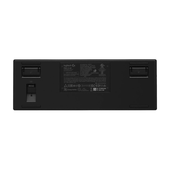 Геймърска клавиатура Logitech Pro X 60 Tactile black, KEYCONTROL, LIGHTSYNC, RGB, черен - 920-011911